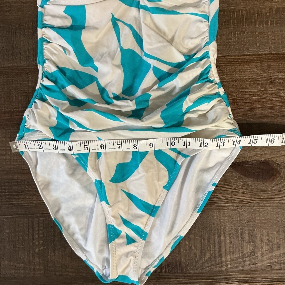Anne Cole Women's Standard Twist Front Shirred One Piece Swimsuit Size 12 - Picture 4 of 6